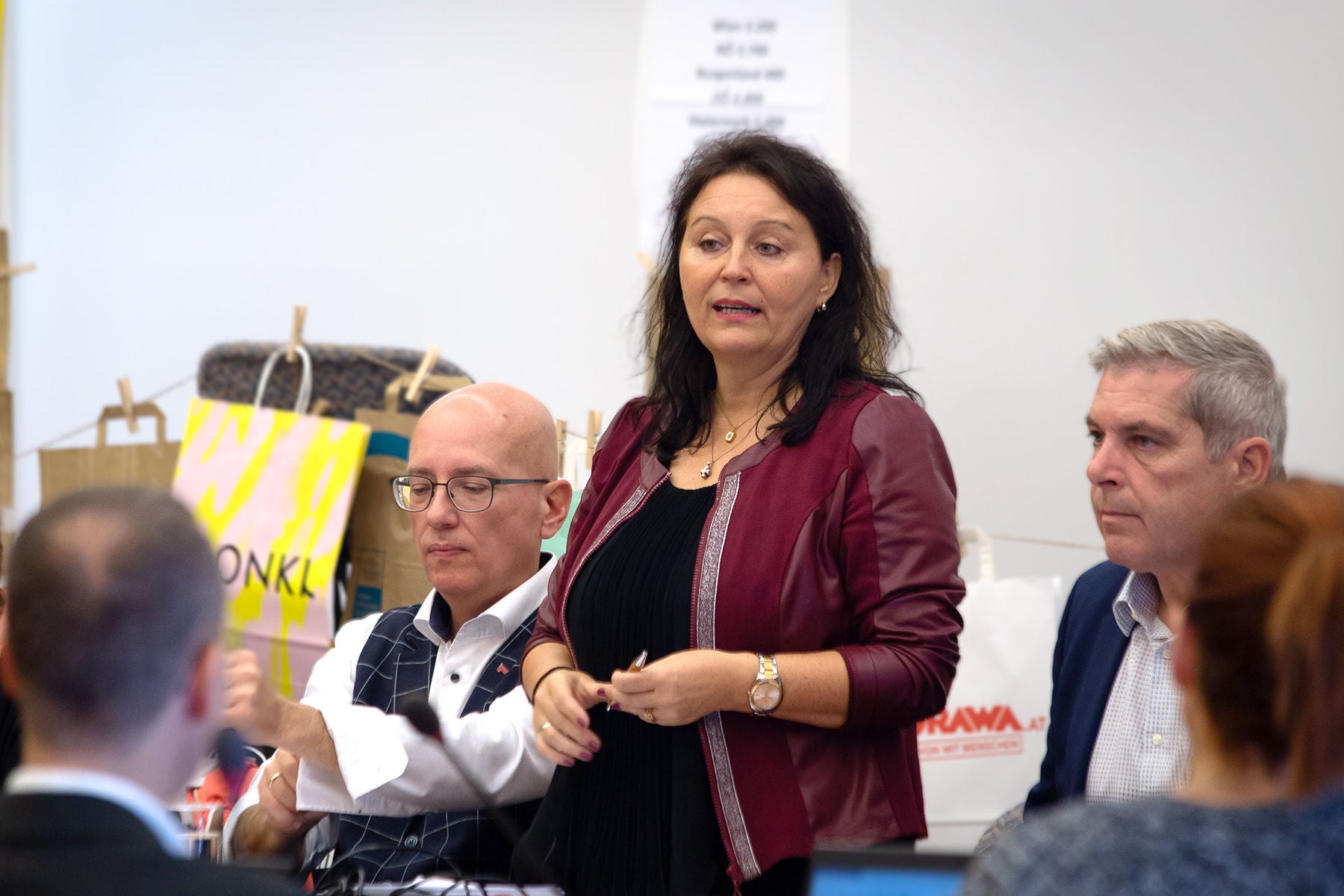 Helga Fichtinger und das KV-Verhandlungsteam
