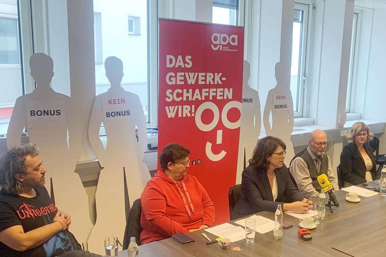 Pressegespräch der Gewerkschaft GPA Tirol