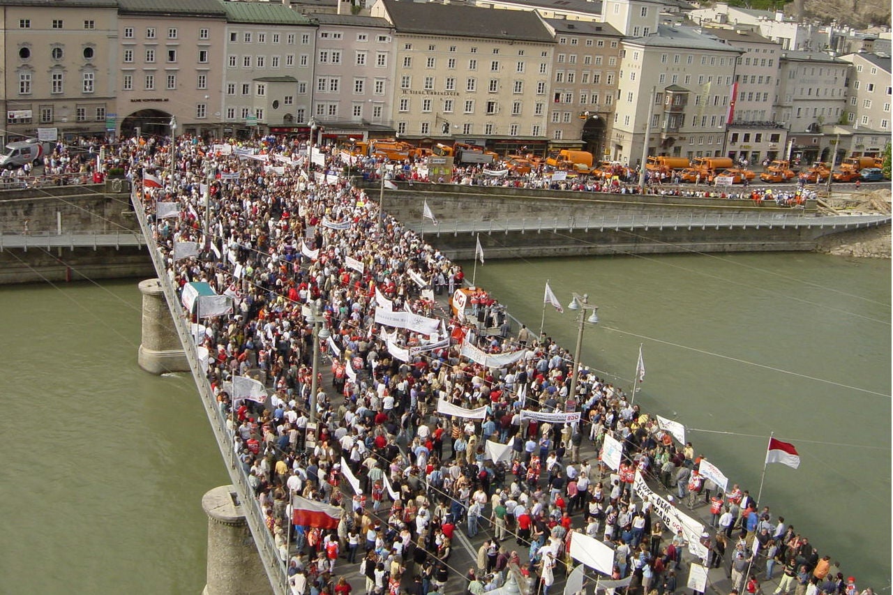 Streik 2003 in Salzburg