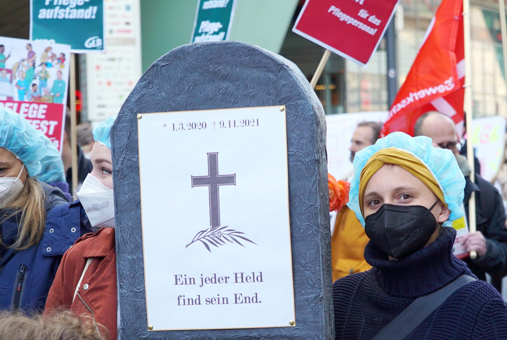 Demo der Beschäftigten im Bereich Pflege