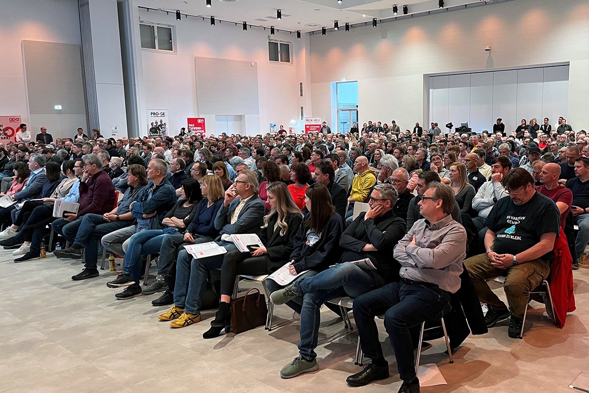 KV Elektro-/Elektronikindustrie: BetriebsrätInnenkonferenz mit rund 500 TeilnehmerInnen in Wien.