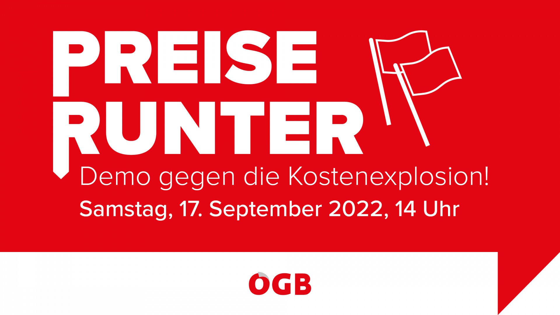 Preise runter! Jetzt gehen wir gemeinsam auf die Straße. Bundesweite Demos am 17. September 2022.