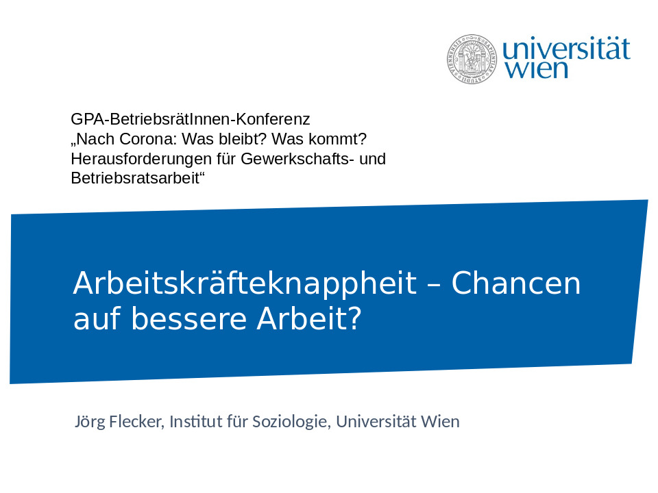 Arbeitskräfteknappheit – Chancen auf bessere Arbeit?