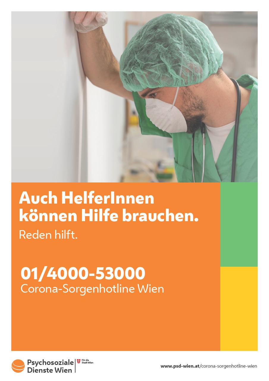 Auch HelferInnen können Hilfe brauchen. Reden hilft.