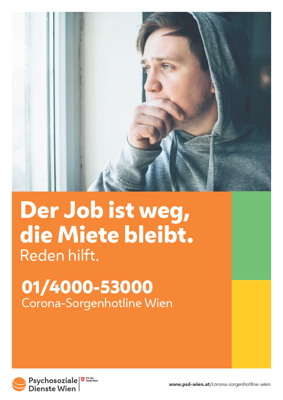 Der Job ist weg, die Miete bleibt. Reden hilft.