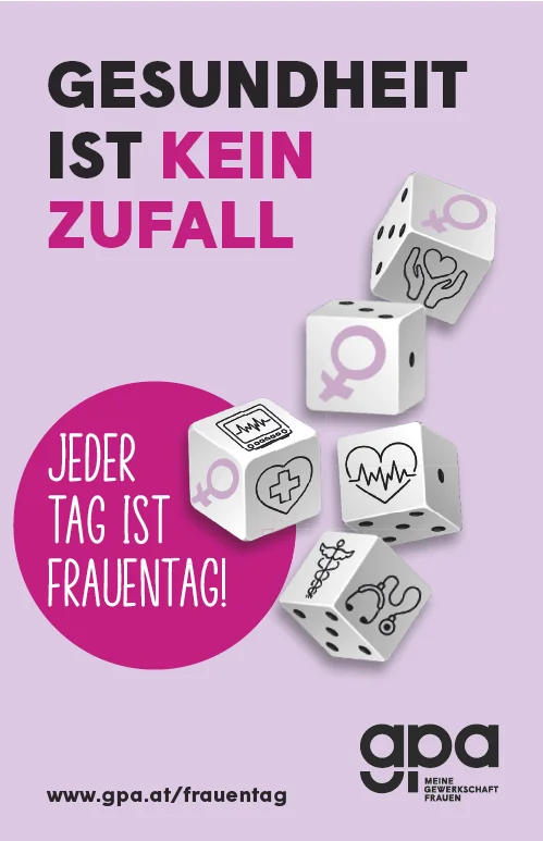 Folder der GPA-Frauen zum Frauentag