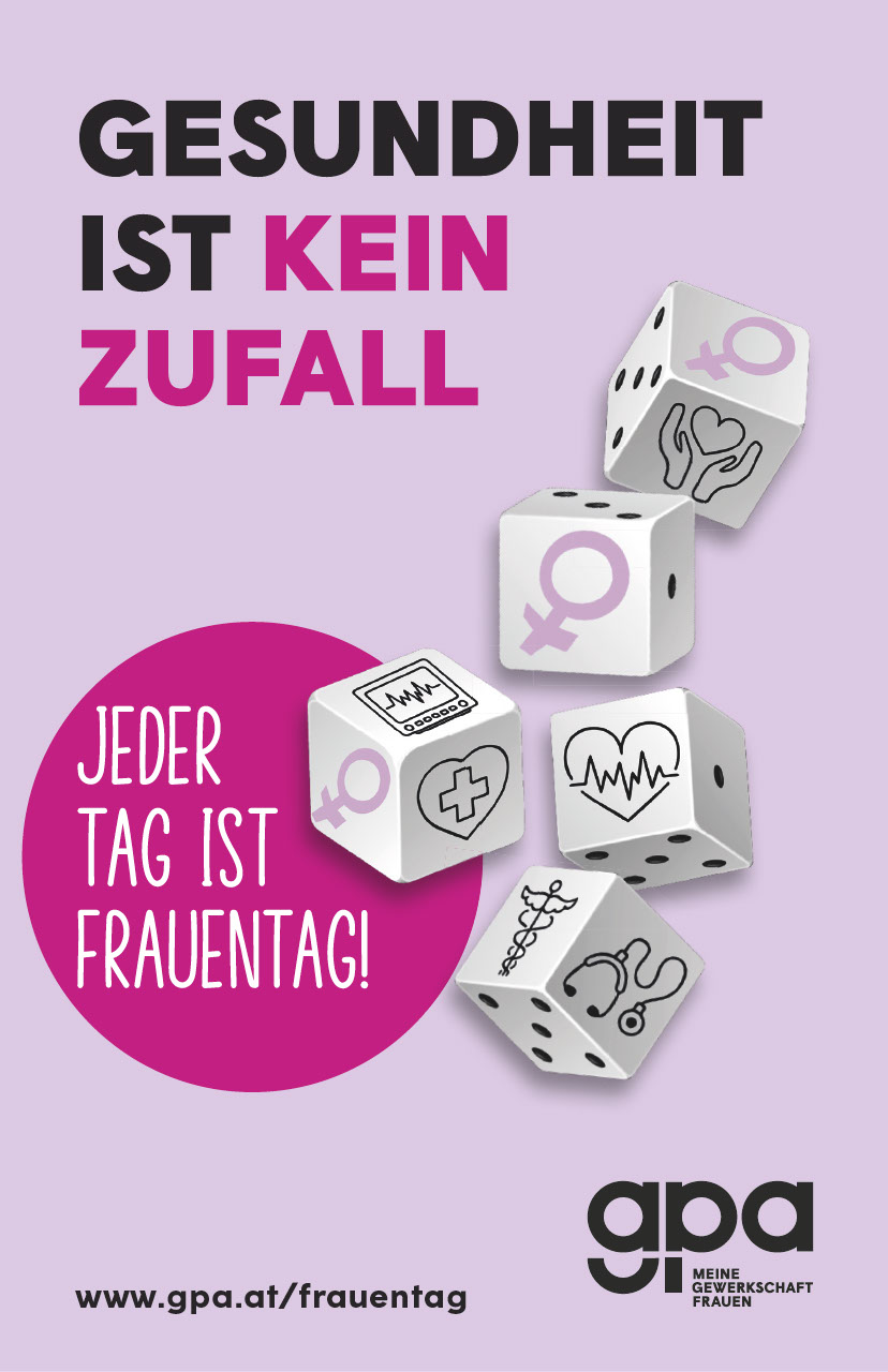 Folder der GPA-Frauen zum Frauentag