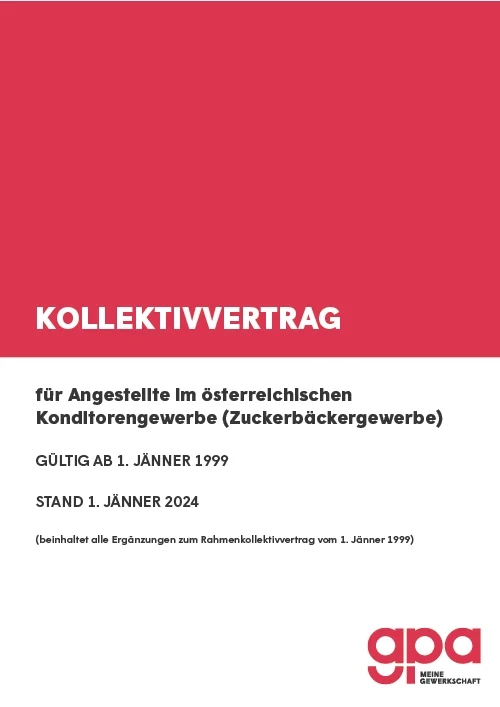 Kollektivvertrag 2024 für das Konditorengewerbe