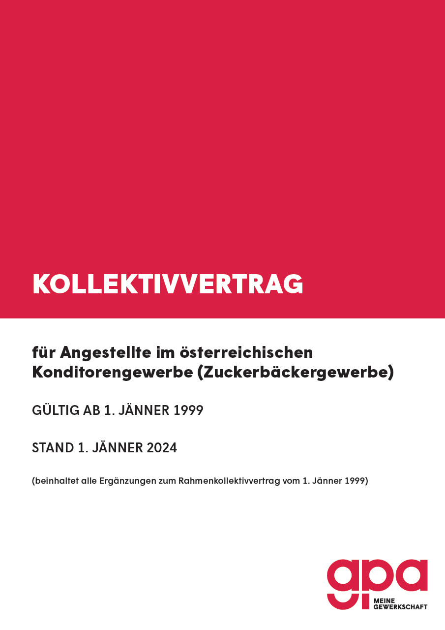 Kollektivvertrag 2024 für das Konditorengewerbe