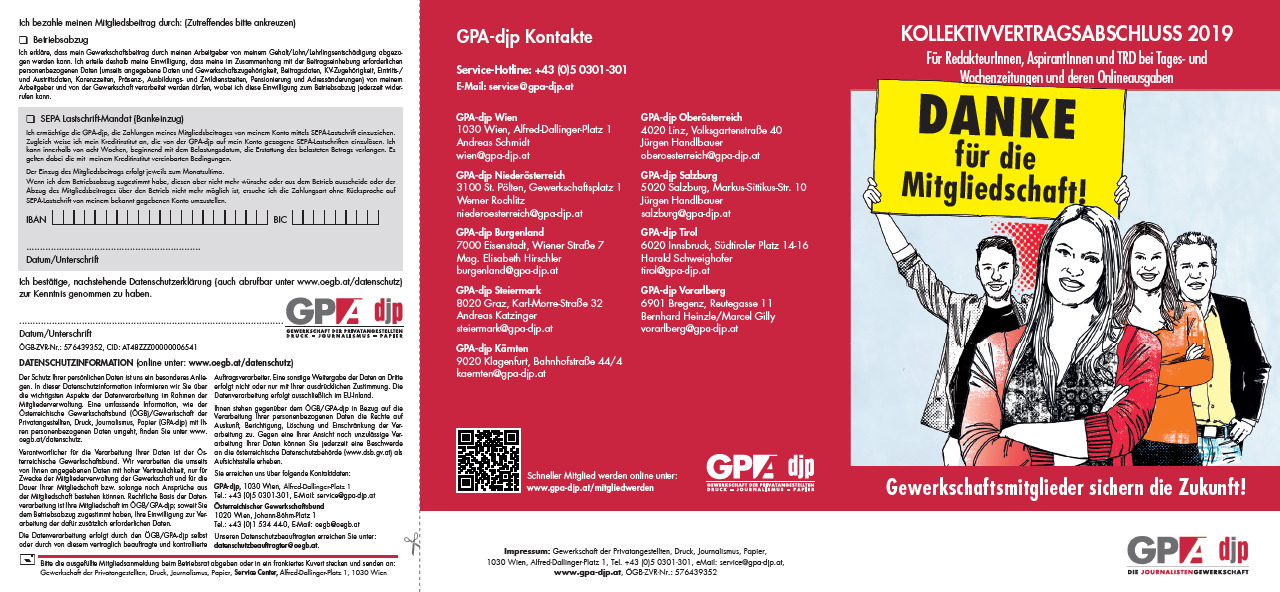 2,8% Plus bei Journalistengehältern 2019
