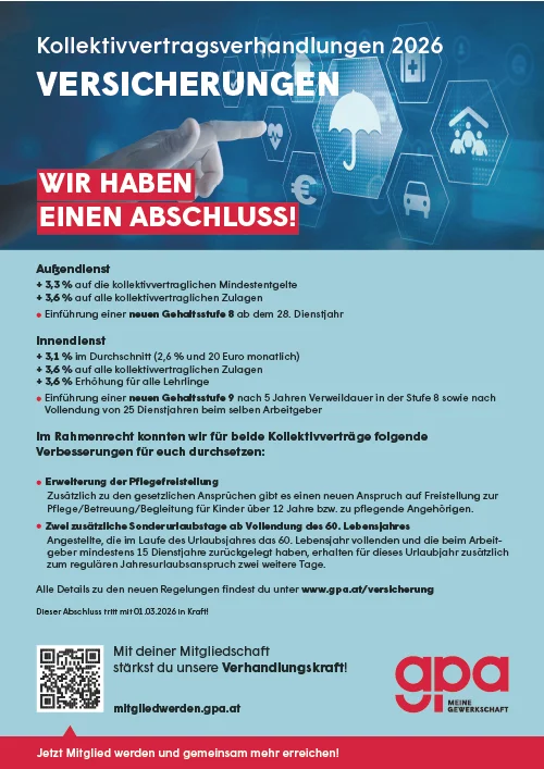 Kollektivvertragsverhandlungen 2026 Versicherungen
