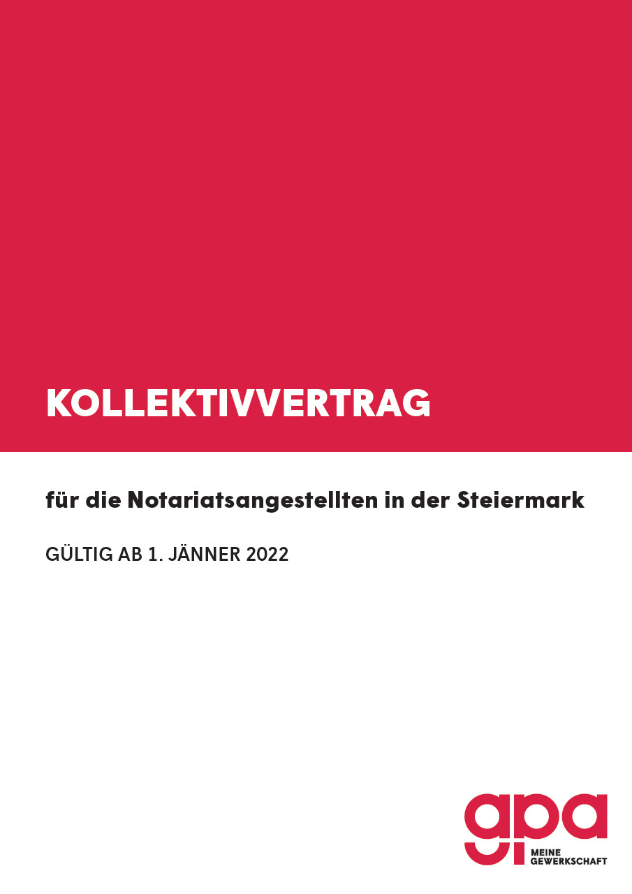Kollektivvertrag für die Notariatsangestellten in der Steiermark