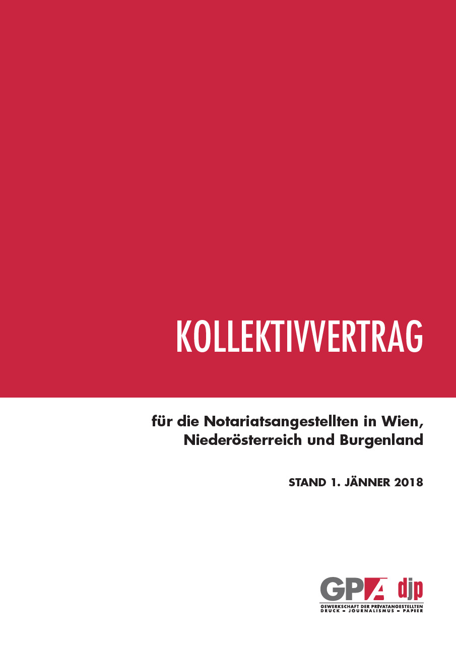 KV für Notariatsang. in W/NÖ/Bgld 2018