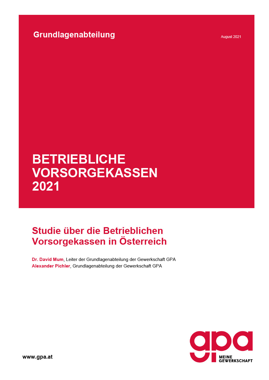 Betriebliche Vorsorgekassen 2021