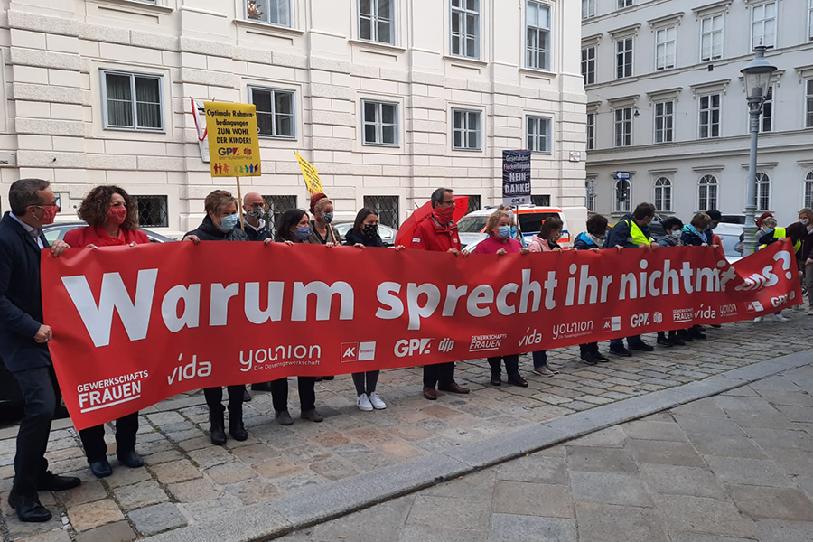Protest Kindergärten Protest Kindergärten