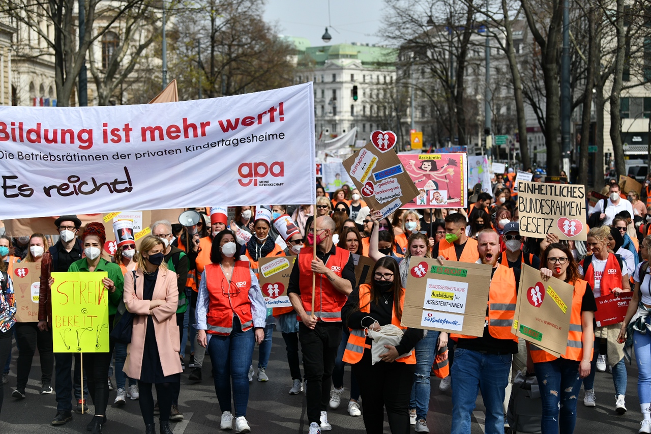 Über 8.000 bei Betriebsversammlung der Wiener privaten Kindergärten, Horte und schulischer Freizeitpädagogik