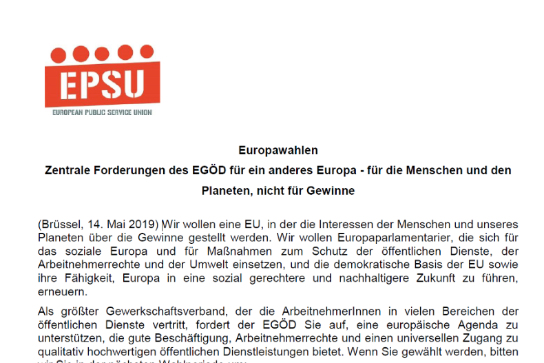 EU Wahl_EPSU EU Wahl_EPSU