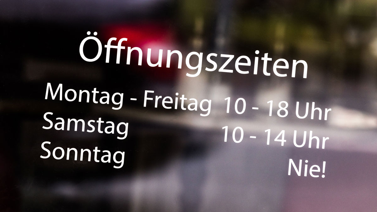 Sonntagsöffnung im Handel Klares Nein zur Sonntagsöffnung