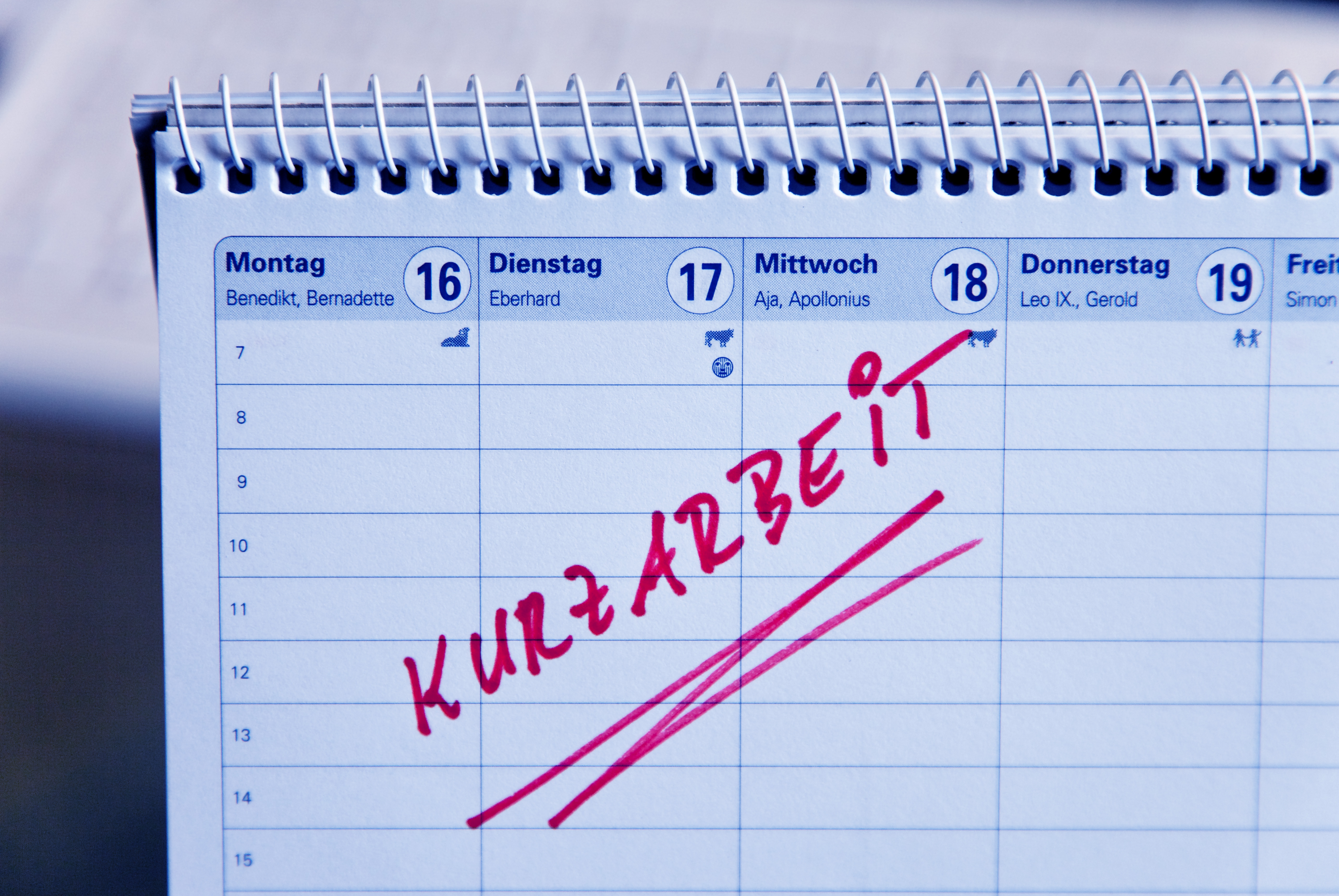 Ich arbeite in Kurzarbeit
