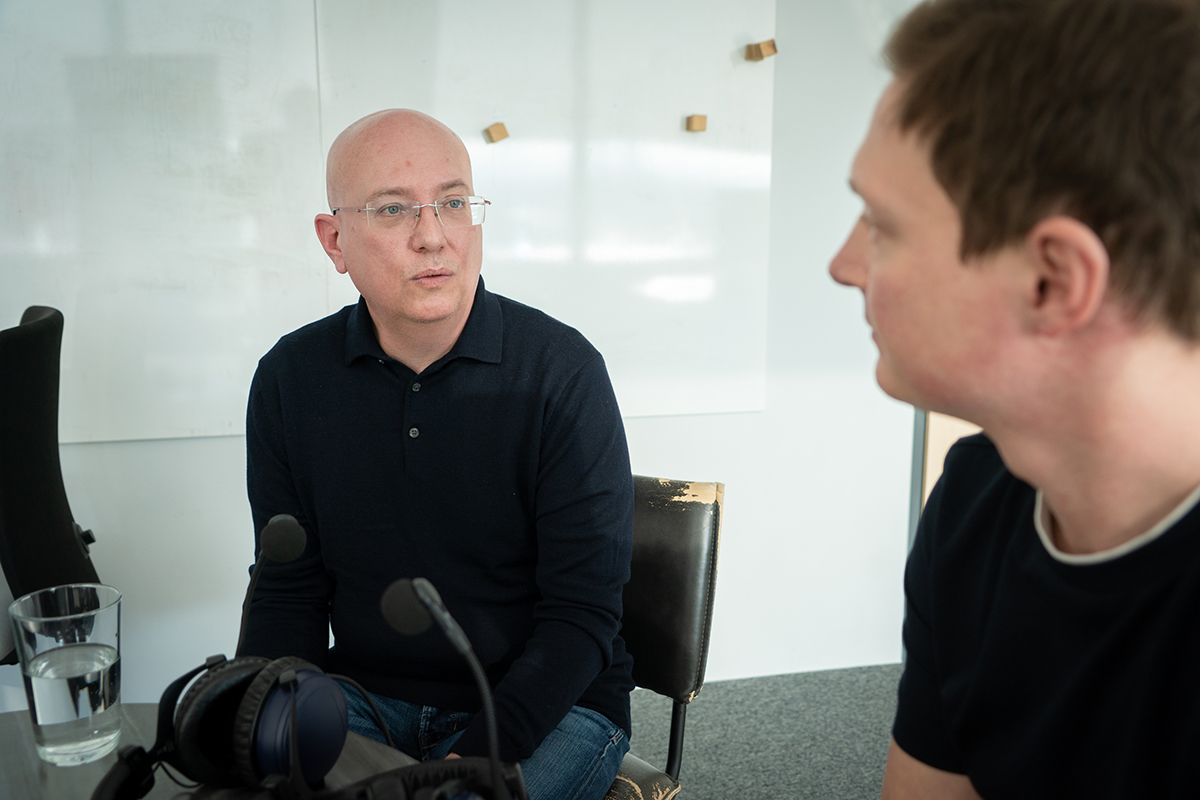 Martin Müllauer (l.) im Gespräch mit Michael Trinko (r.)